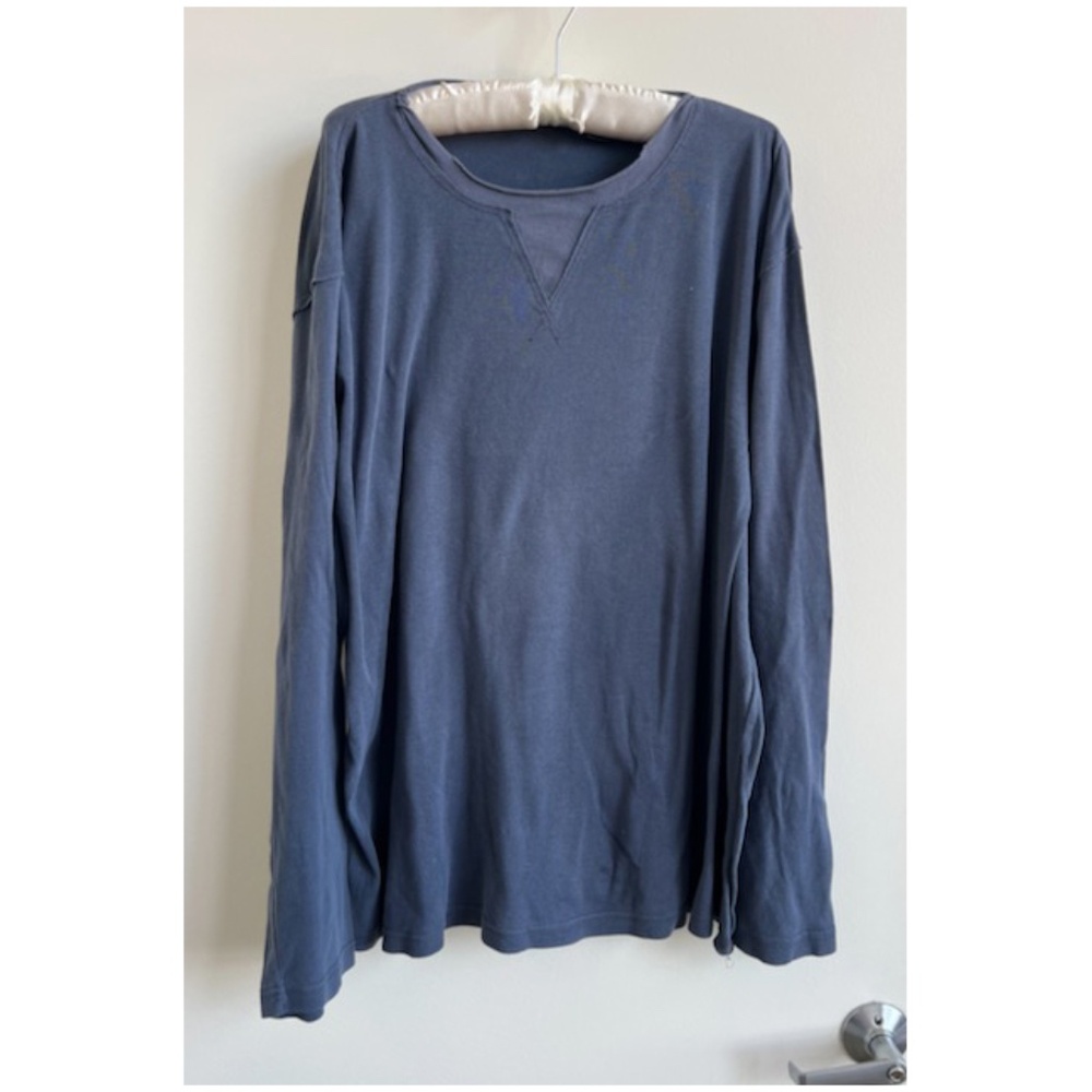 111 State Crew Neck Long Sleeved Shirt Men's XL Blue